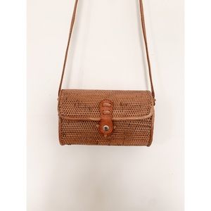 Woven Rattan Purse